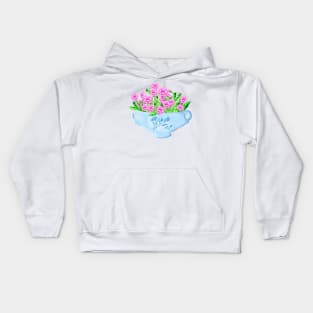 Pansies in a bowl Kids Hoodie